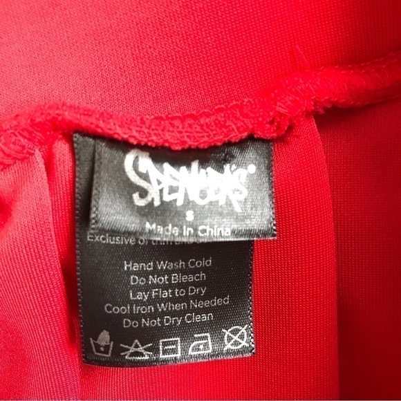 SPENCER’S sassy pleated mini skirt. Red. Size small. - Picture 7 of 7